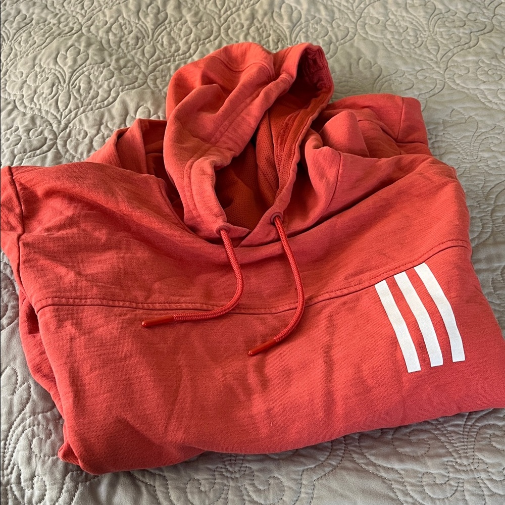 Adidas hoodie in coral